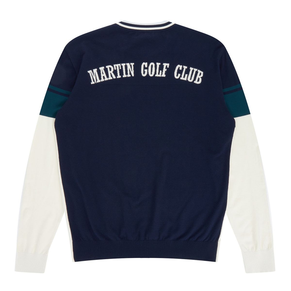 마틴골프(MARTINE GOLF) Color Block Crew Neck Sweater_Navy (Men)