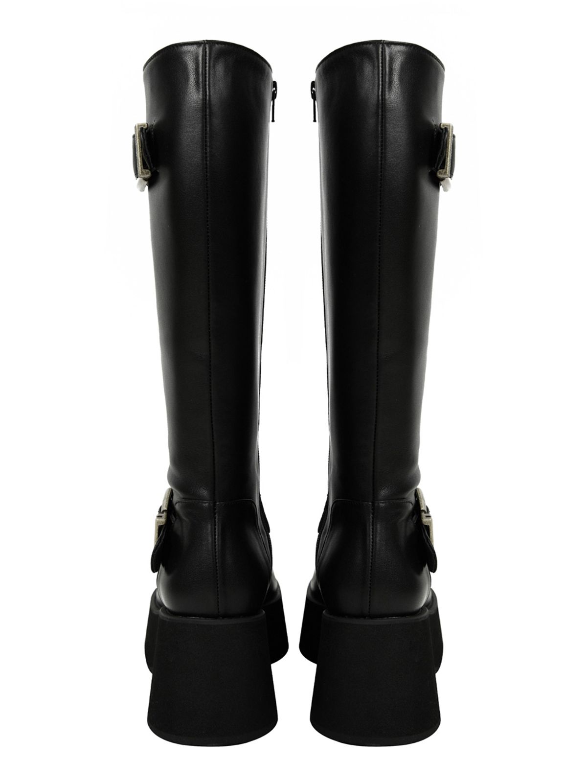 세릭(CERRIC) SQUARE TOE T-BAR PLATFORM BOOTS / BLACK