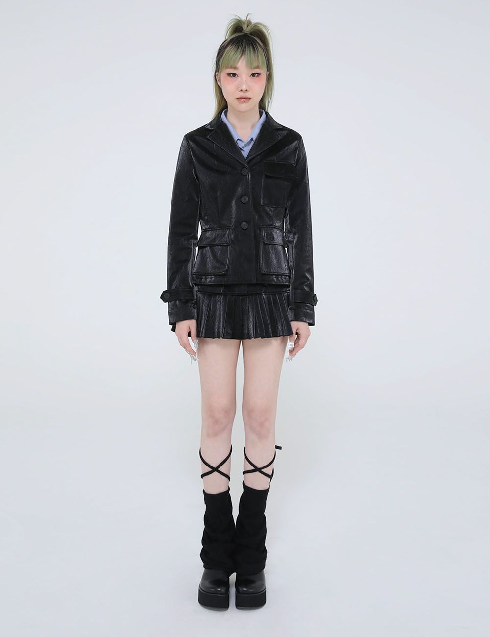 ゆ*た様 Intersia leather jacket 202410231510098910378746767189