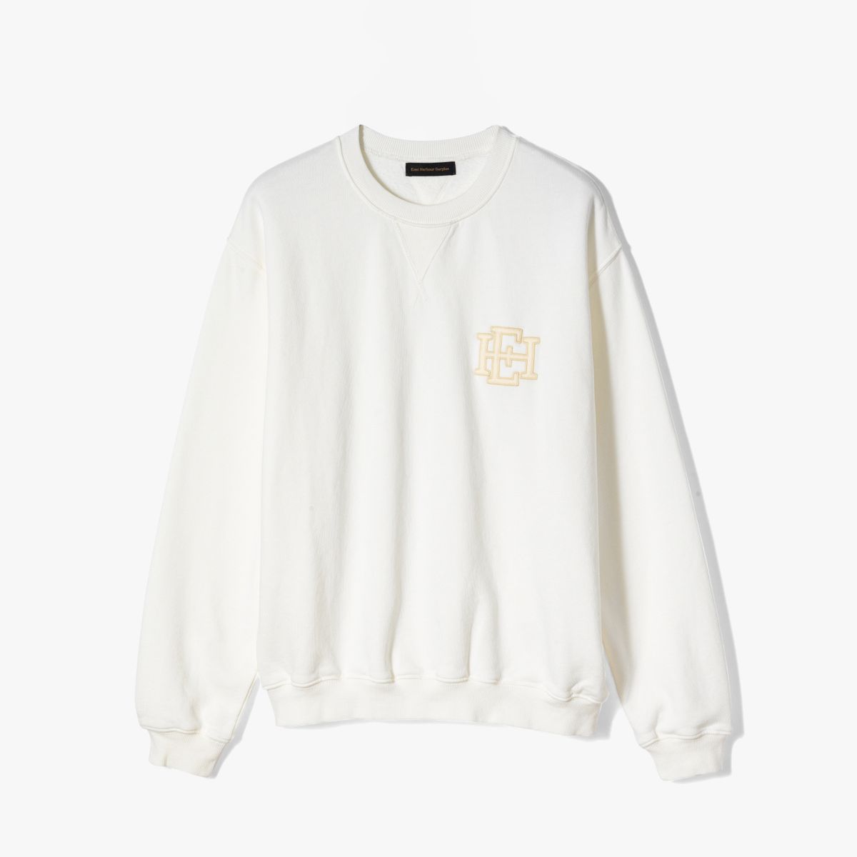 이스트 하버 서플러스(EAST HARBOUR SURPLUS) 로고 프린트 워시드 스웻셔츠 오프 화이트 / BEATLES 56