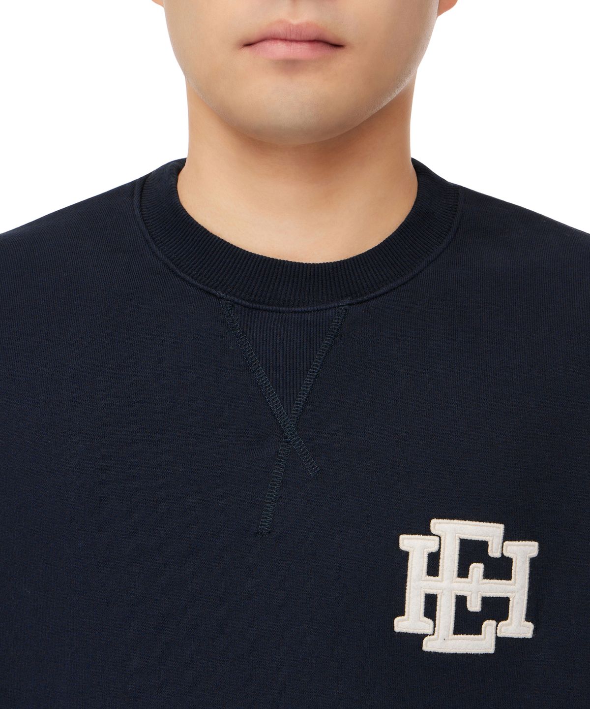 이스트 하버 서플러스(EAST HARBOUR SURPLUS) 로고 프린트 워시드 스웻셔츠 네이비 / BEATLES 56