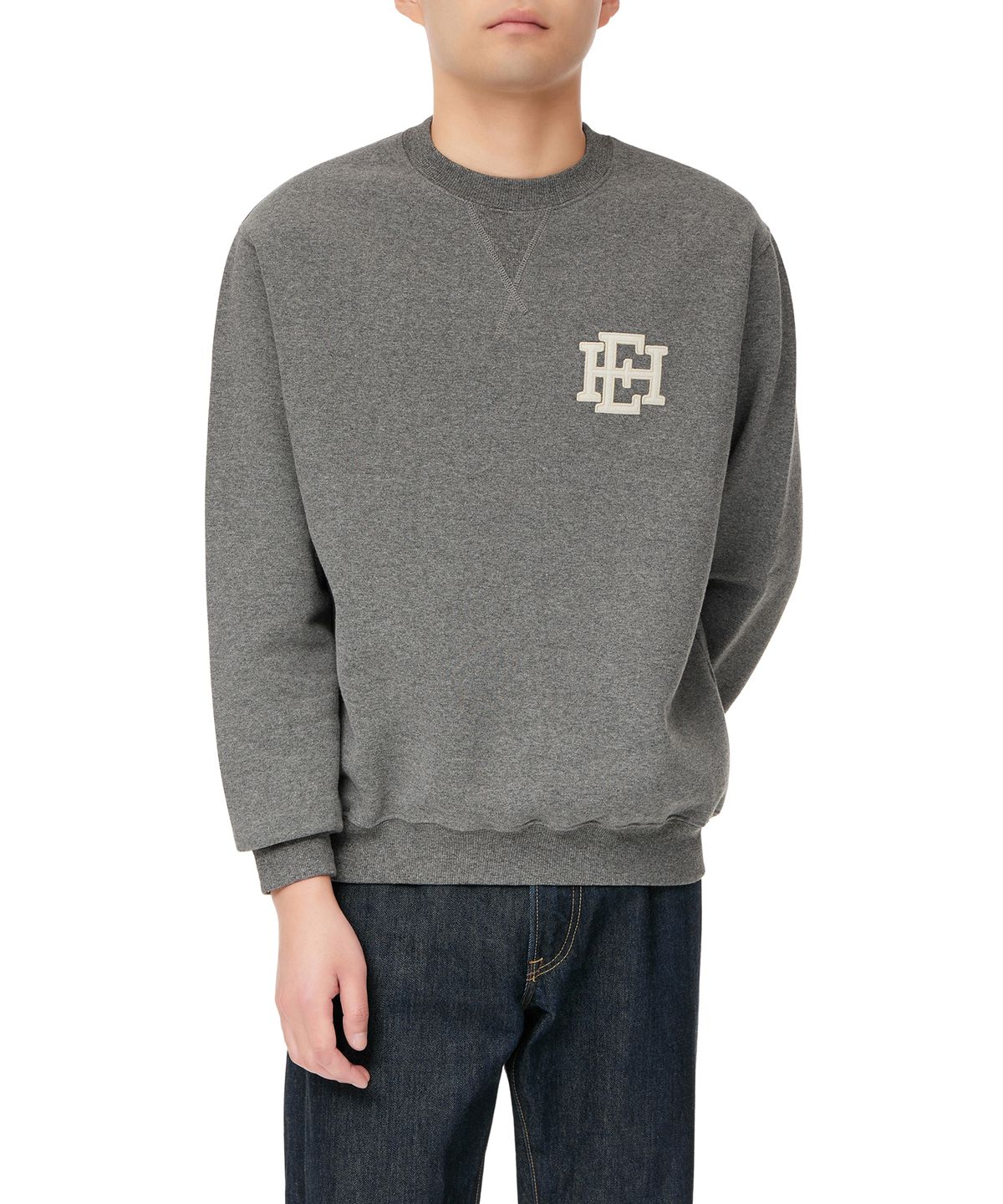 이스트 하버 서플러스(EAST HARBOUR SURPLUS) 로고 프린트 워시드 스웻셔츠 그레이 / BEATLES 56