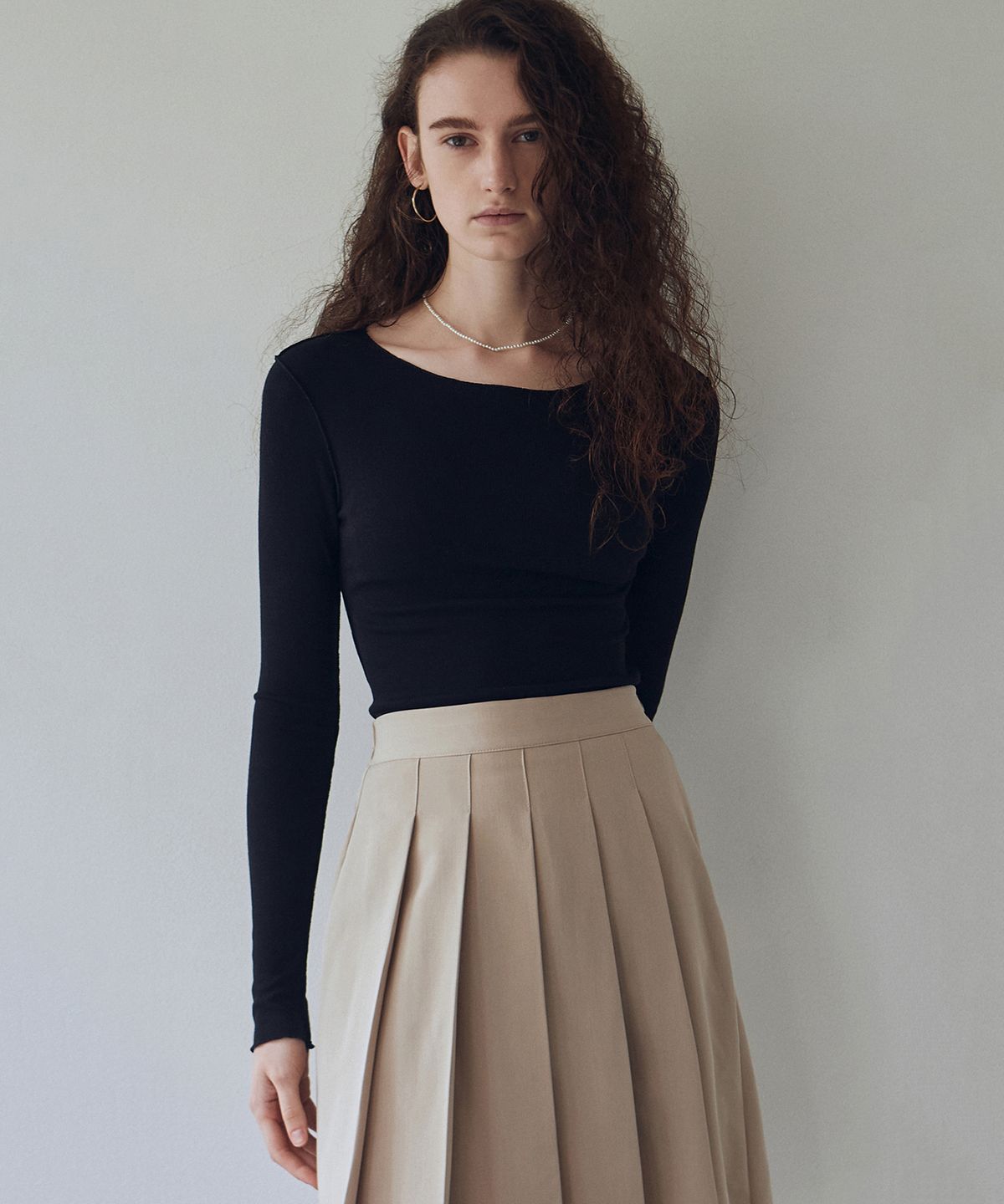 닉앤니콜(NICK&NICOLE) NICOLE WAVE KNIT_BLACK