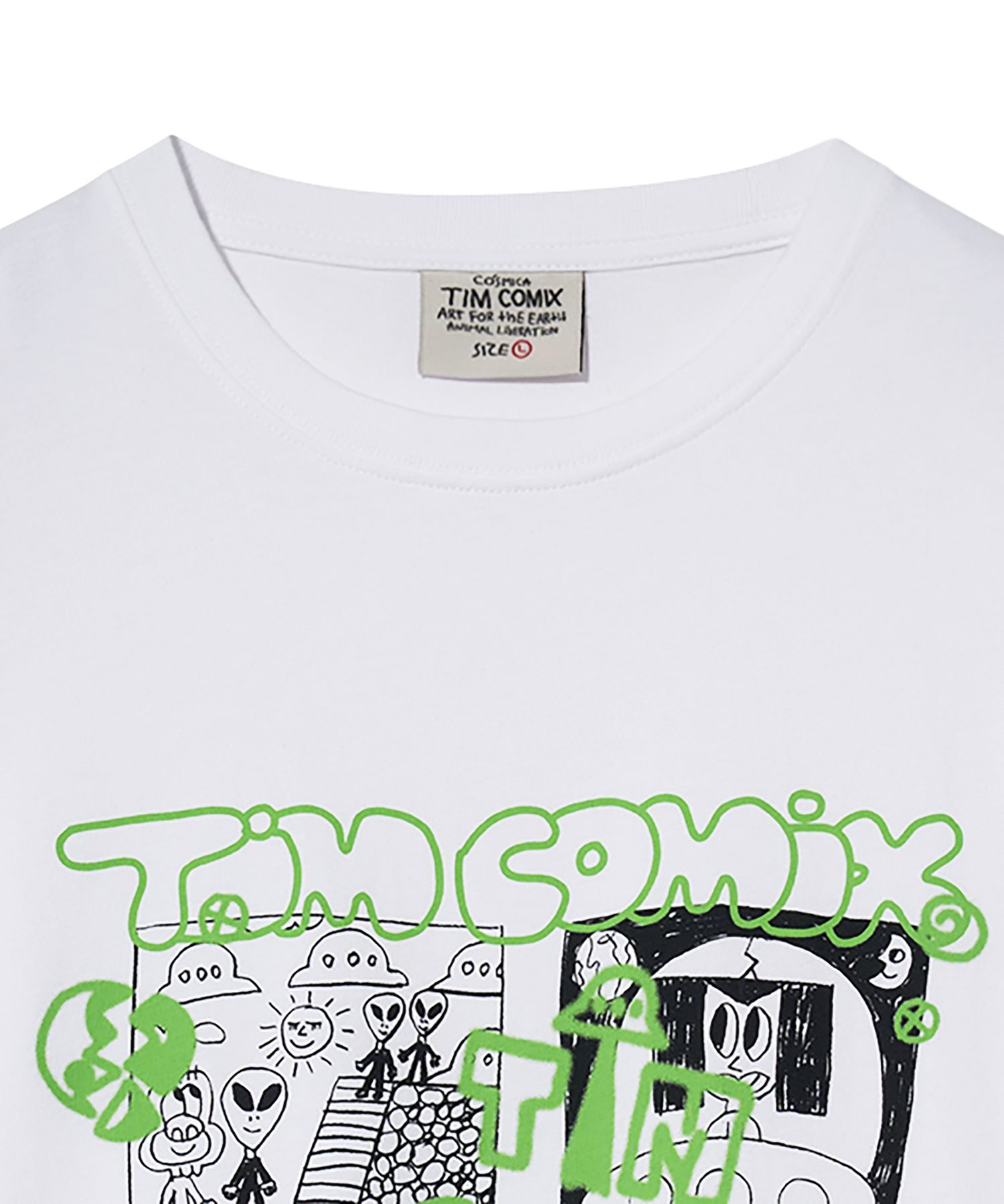 ★TIMCOMIX★ Comics spray cartoon graphic long sleeve white MUSINSA | TIMCOMIX Comics Spray Cartoon Graphic Long