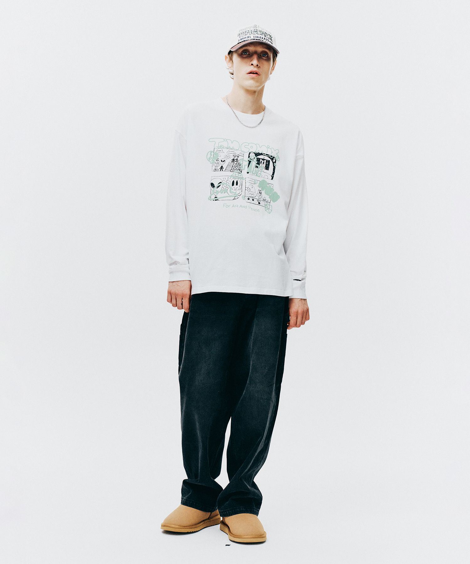 ★TIMCOMIX★ Comics Spray Cartoon Graphic Long Sleeve White MUSINSA | TIMCOMIX Comics Spray Cartoon Graphic Long