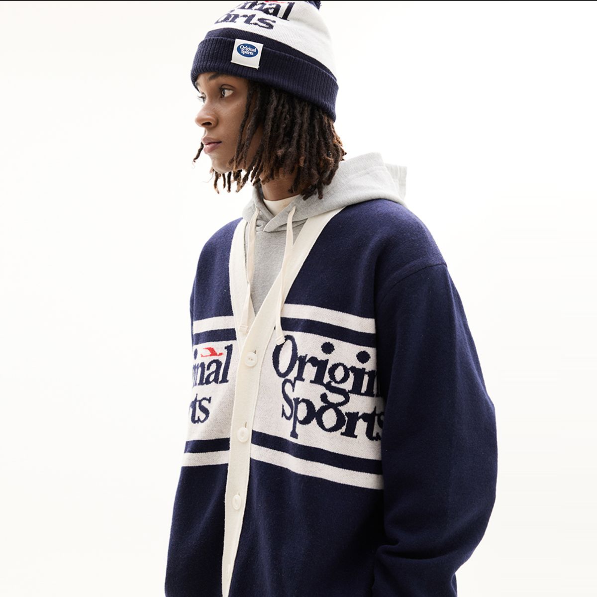 프로-스펙스(PRO-SPECS) OS KNIT CARDIGAN NAVY