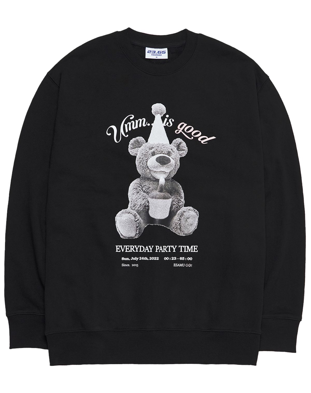 23.65(23.65) CAKE BEAR SWEAT SHIRT BLACK