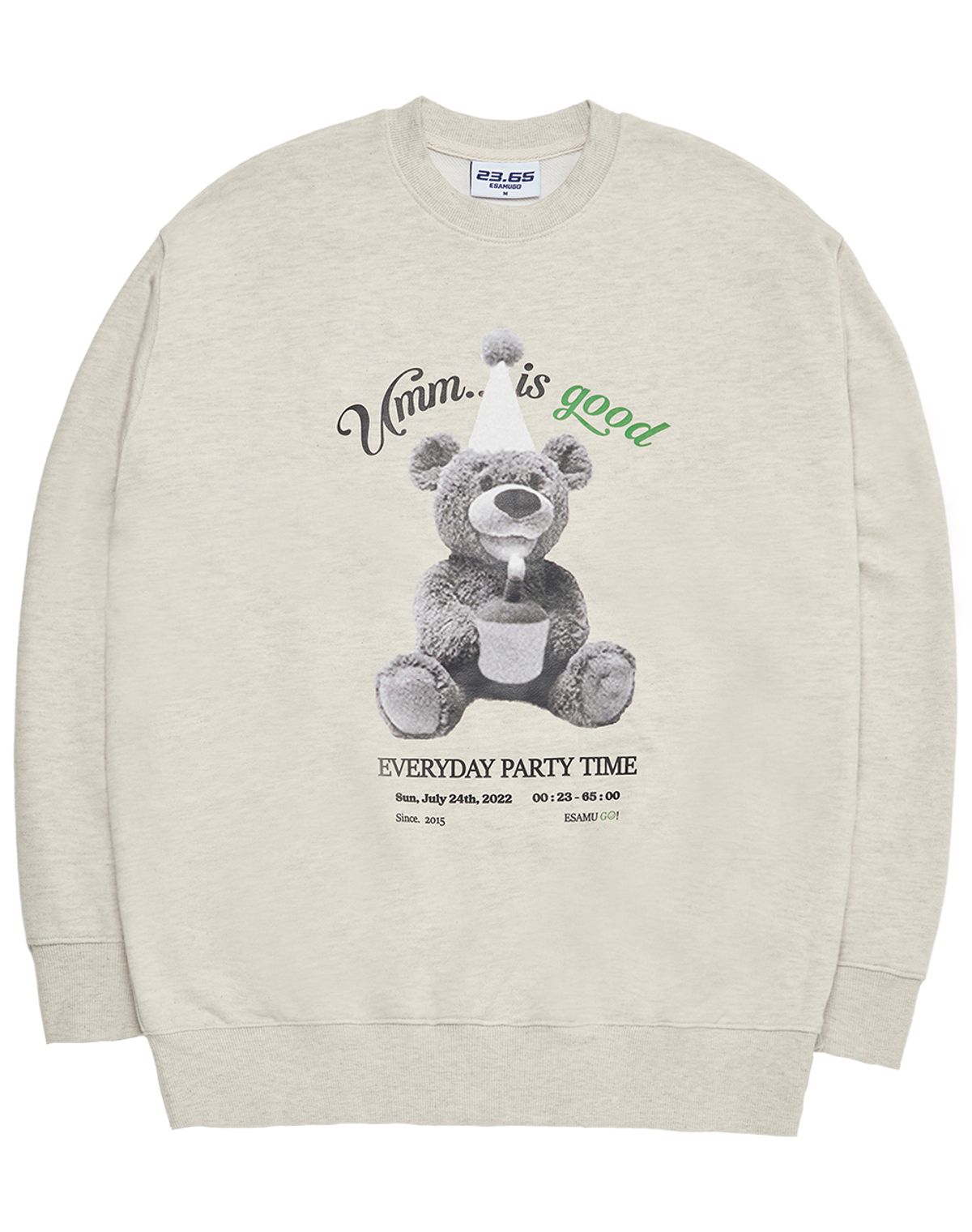 23.65(23.65) CAKE BEAR SWEAT SHIRT OATMEAL