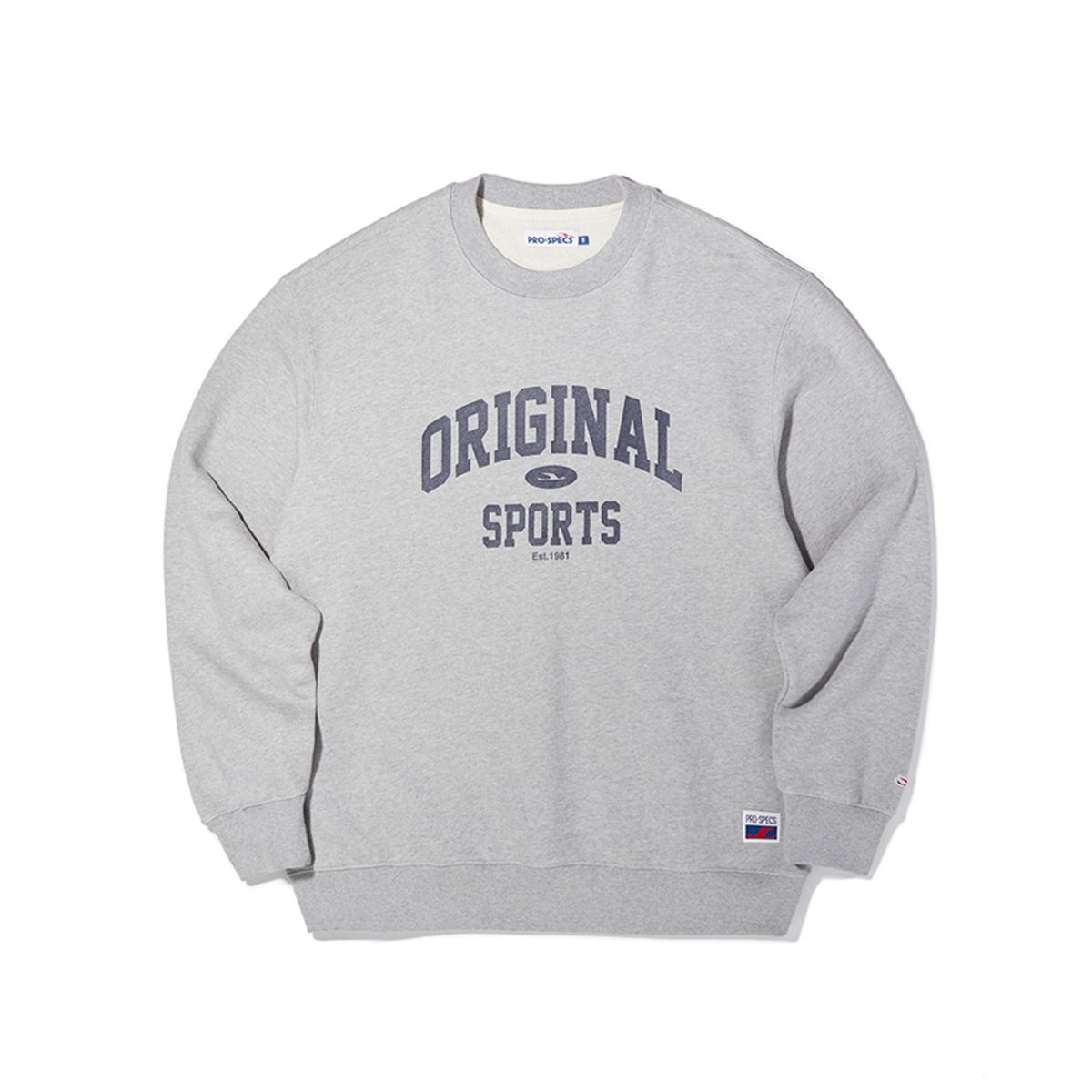 프로-스펙스(PRO-SPECS) OS ARCH LOGO CREW NECK SWEAT SHIRT M.GRAY