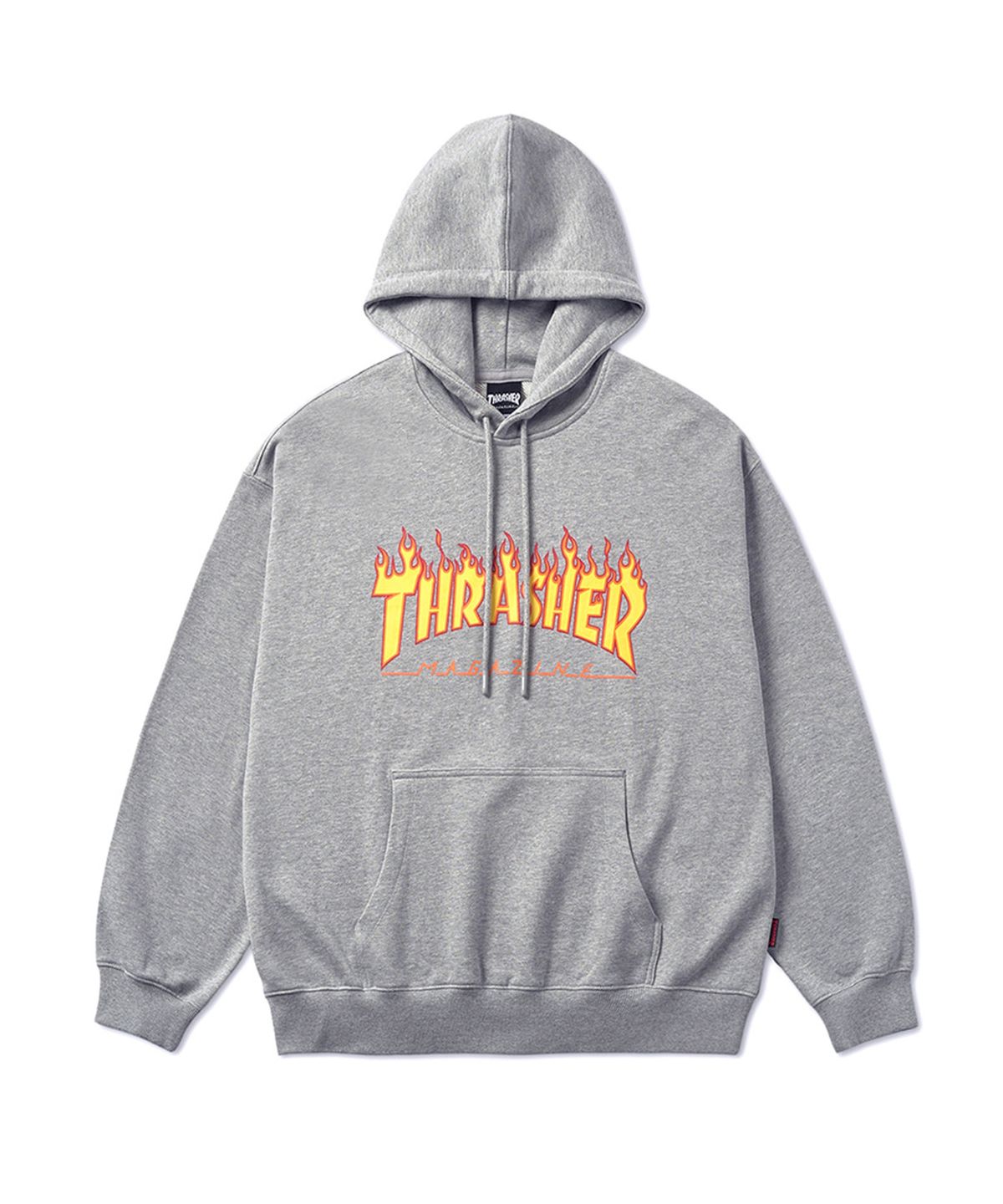 트레셔(THRASHER) [기모/논기모] 플레임 로고 후디 그레이