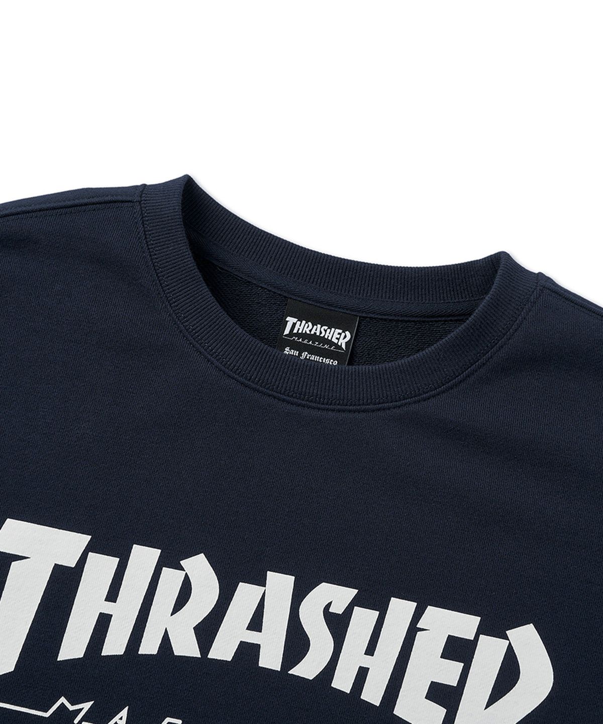트레셔(THRASHER) 매거진 로고 맨투맨 네이비