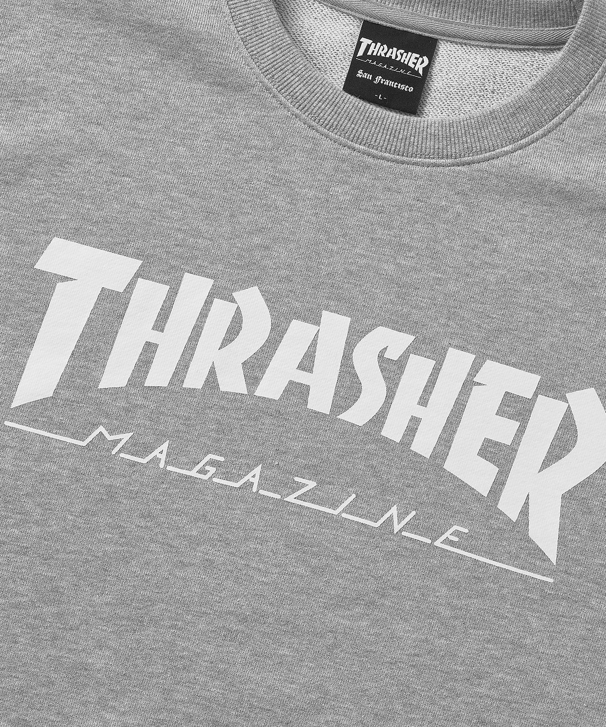 트레셔(THRASHER) 매거진 로고 맨투맨 그레이/화이트