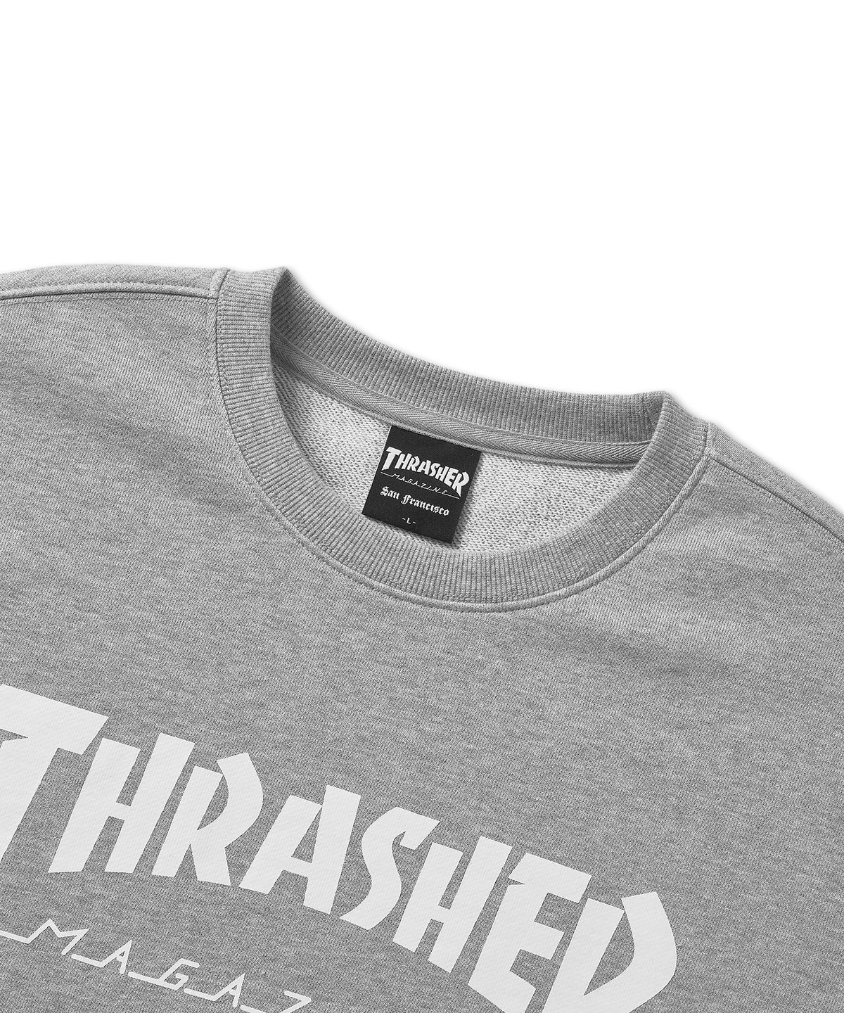 트레셔(THRASHER) 매거진 로고 맨투맨 그레이/화이트