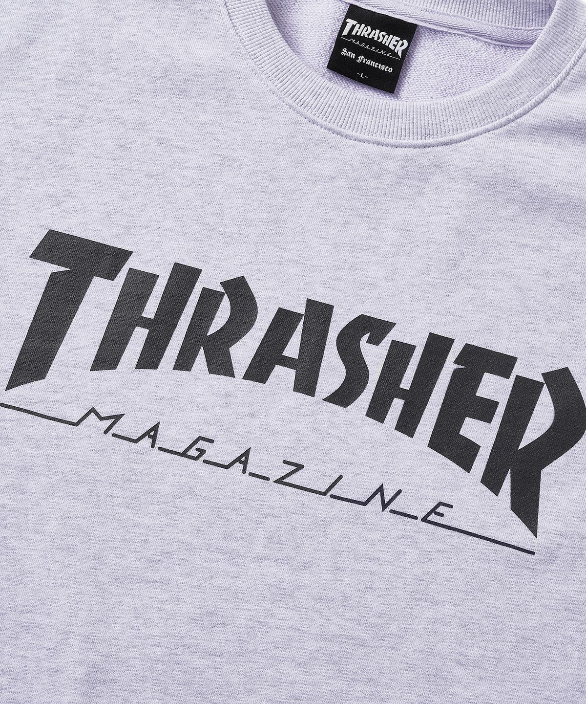트레셔(THRASHER) 매거진 로고 맨투맨 라이트 그레이