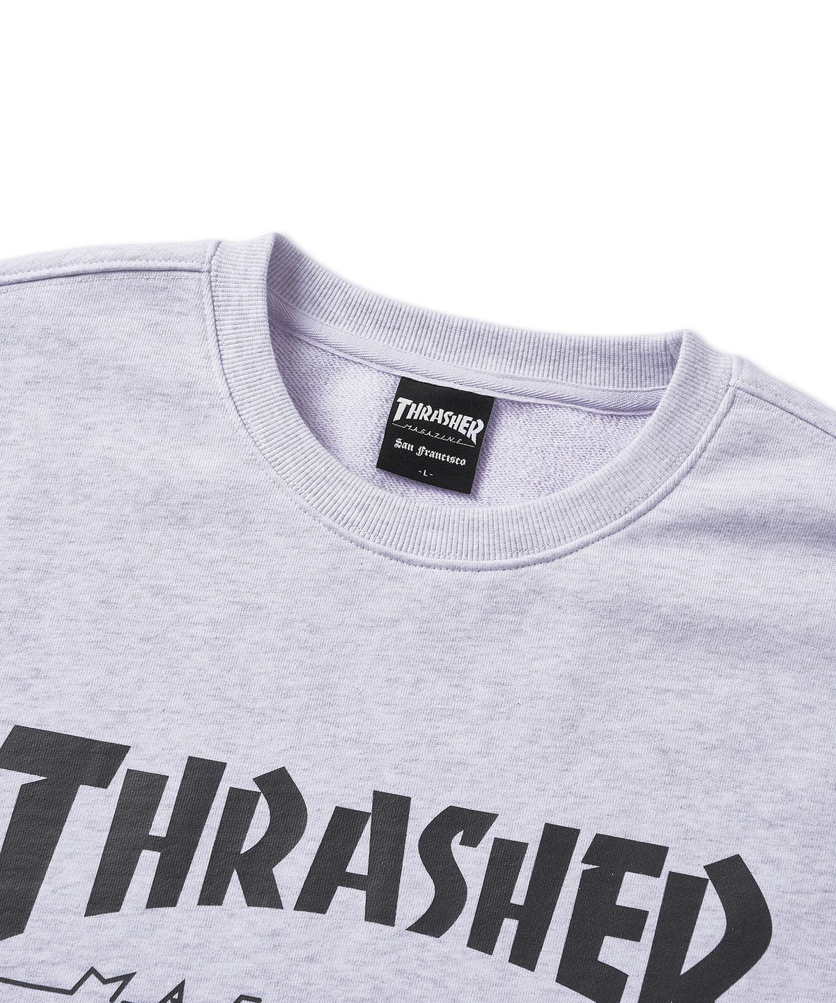 트레셔(THRASHER) 매거진 로고 맨투맨 라이트 그레이