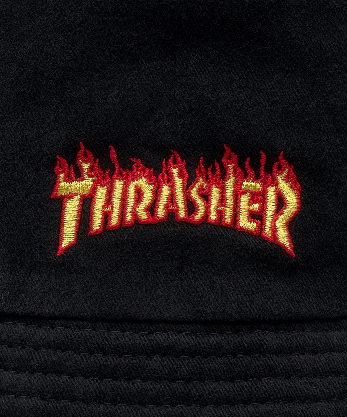 트레셔(THRASHER) 플레임 로고 버킷햇 블랙