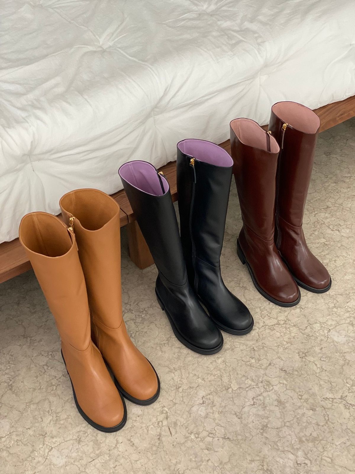쥬다르(JEU DART) city round riding boots black