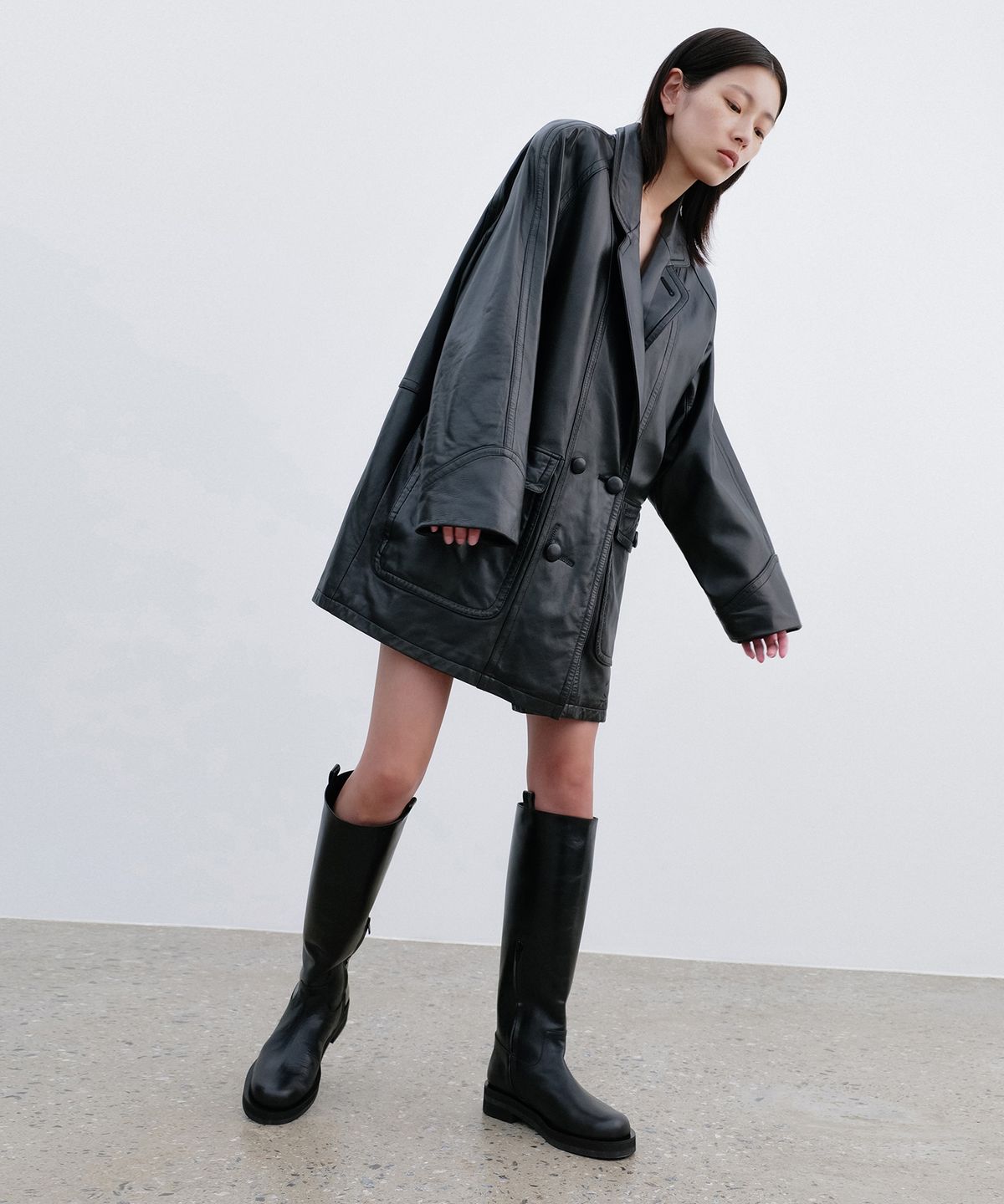 키에레이(CHIELEI) JOCKEY BOOTS HIGH [C2F09 BK]