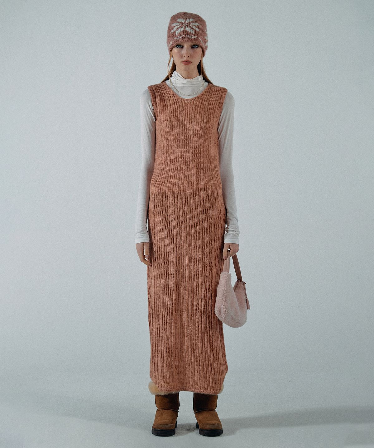 스컬프터(SCULPTOR) Blend Knit Maxi Dress Coral