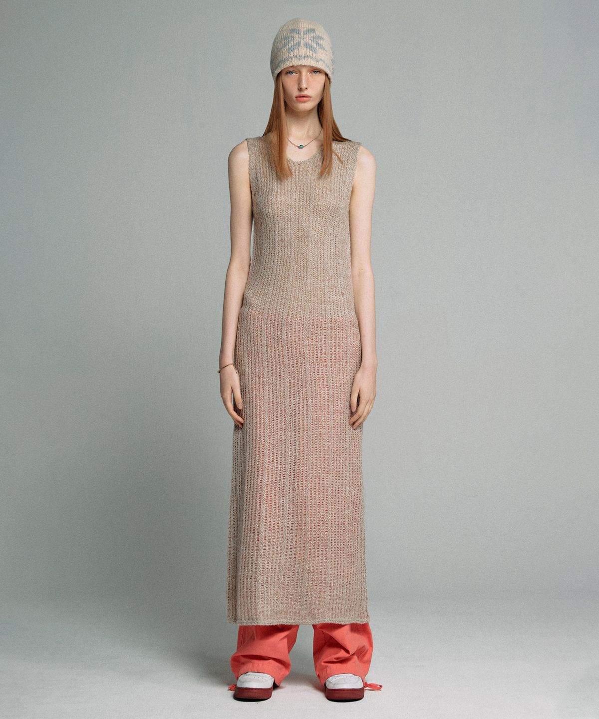 스컬프터(SCULPTOR) Blend Knit Maxi Dress Ivory