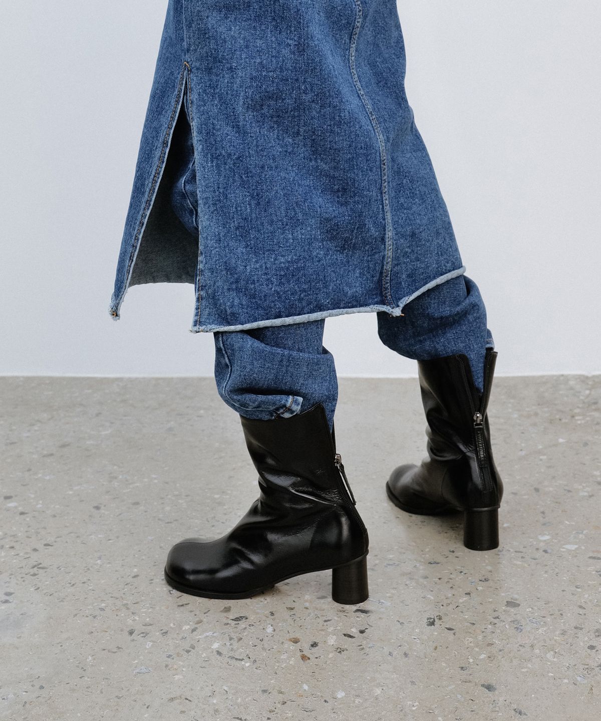 키에레이(CHIELEI) MOCHI ANKLE BOOTS [C2F06 BK]