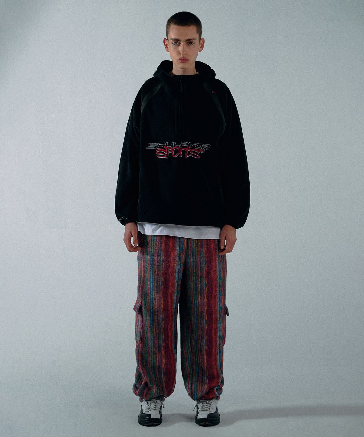 스컬프터(SCULPTOR) POLARTEC® Color Block Anorak Pullover Black