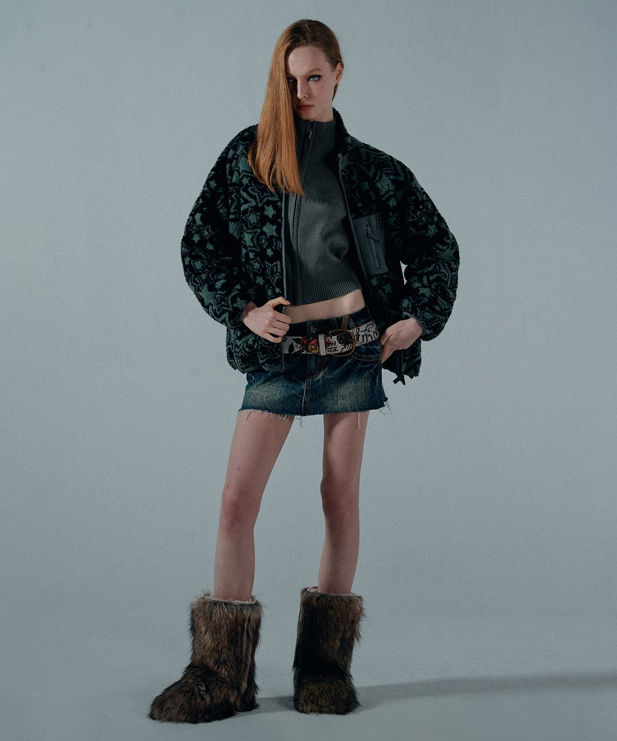 스컬프터(SCULPTOR) Sundry Color Sherpa Jacket Space Black