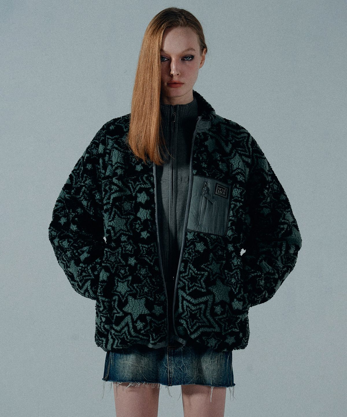 스컬프터(SCULPTOR) Sundry Color Sherpa Jacket Space Black