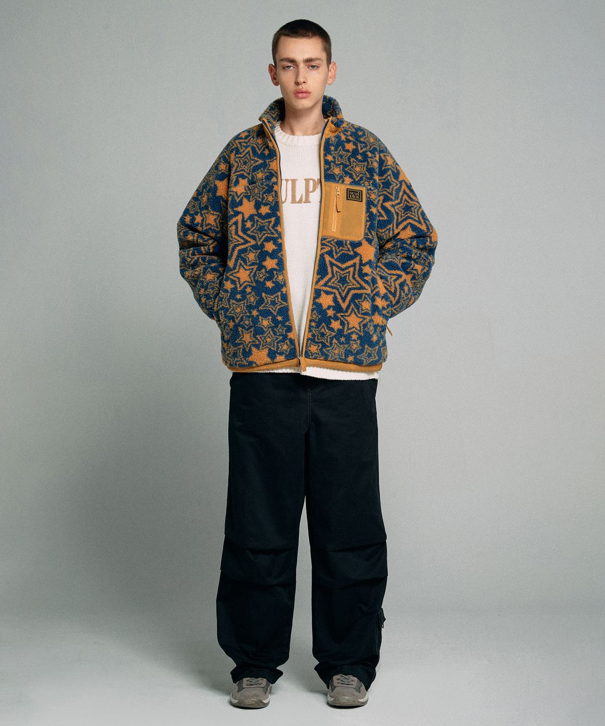 스컬프터(SCULPTOR) Sundry Color Sherpa Jacket Space Blue