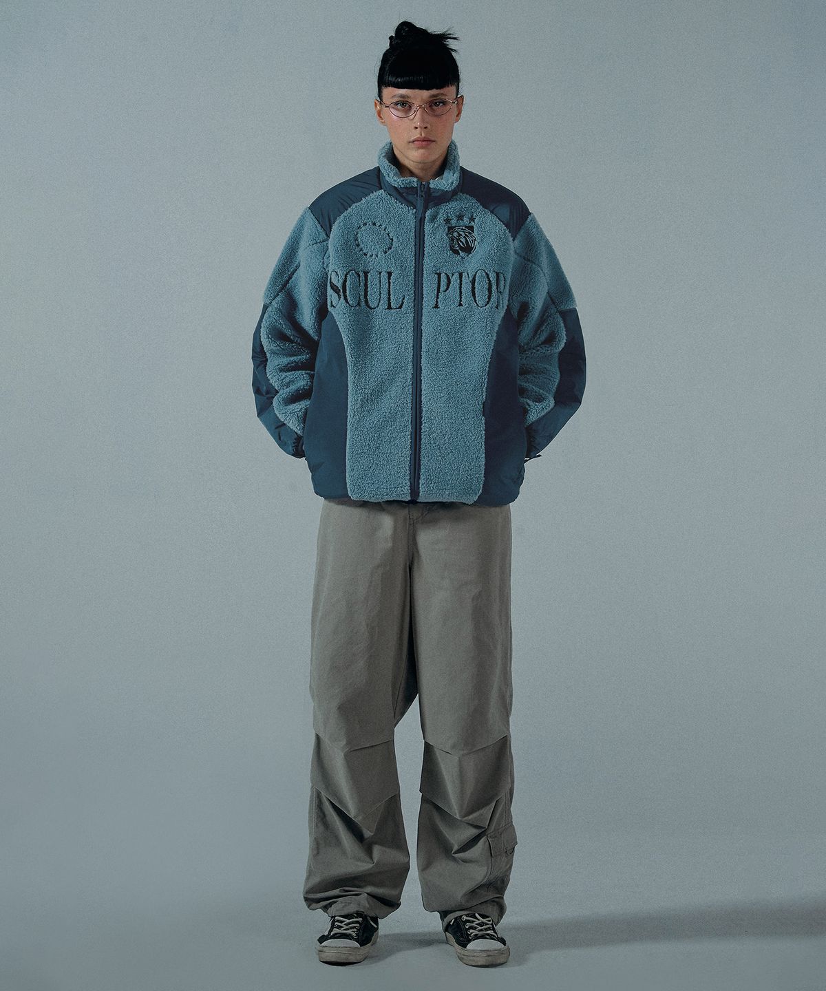스컬프터(SCULPTOR) Racing Sherpa Jacket Blue/Navy Blue