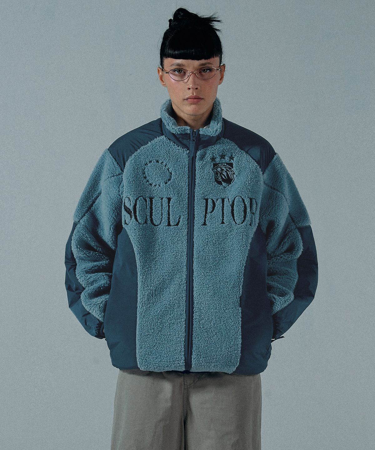 스컬프터(SCULPTOR) Racing Sherpa Jacket Blue/Navy Blue