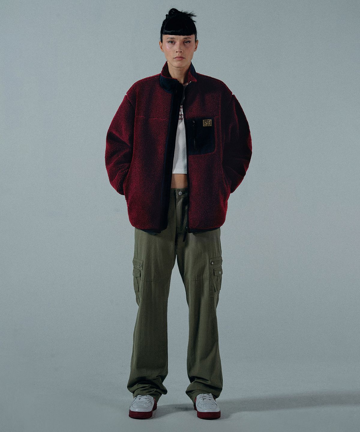 스컬프터(SCULPTOR) Fluffy Sherpa Jacket D.Red