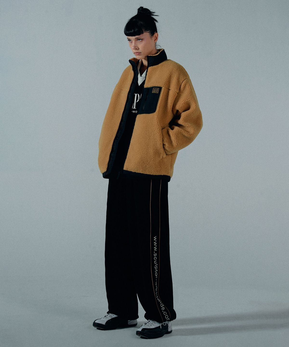 스컬프터(SCULPTOR) Fluffy Sherpa Jacket Butter