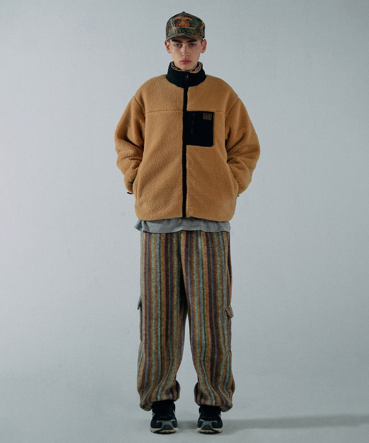 스컬프터(SCULPTOR) Fluffy Sherpa Jacket Butter