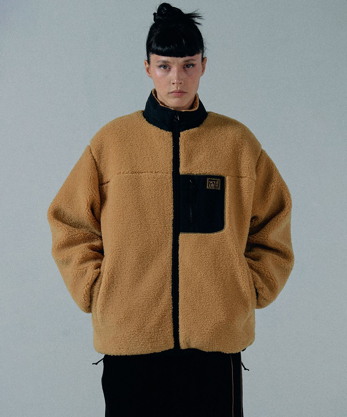 스컬프터(SCULPTOR) Fluffy Sherpa Jacket Butter