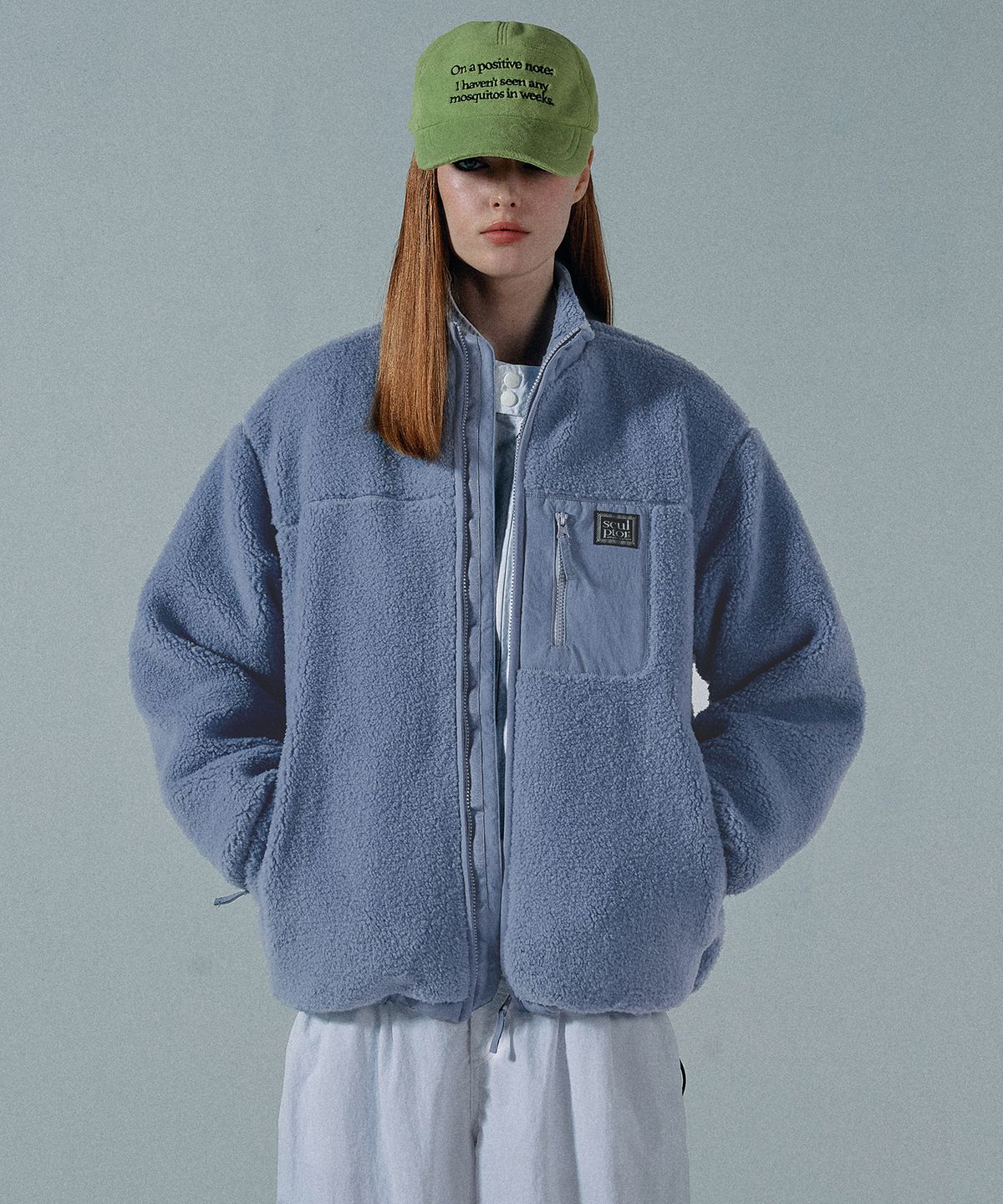 스컬프터(SCULPTOR) Fluffy Sherpa Jacket Baby Blue