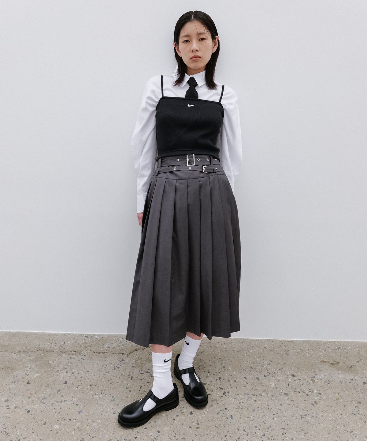 키에레이(CHIELEI) T STRAP LOAFER [C2F03 BK]