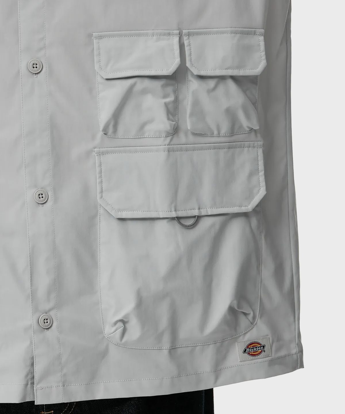 디키즈(DICKIES) 릴렉스드 스테이트먼트 롱 슬리브 셔츠 Oyster Mushroom