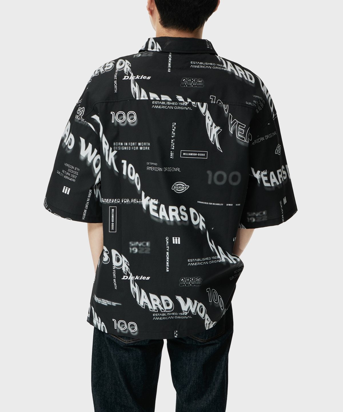 디키즈(DICKIES) 100주년 오버핏 셔츠 Black