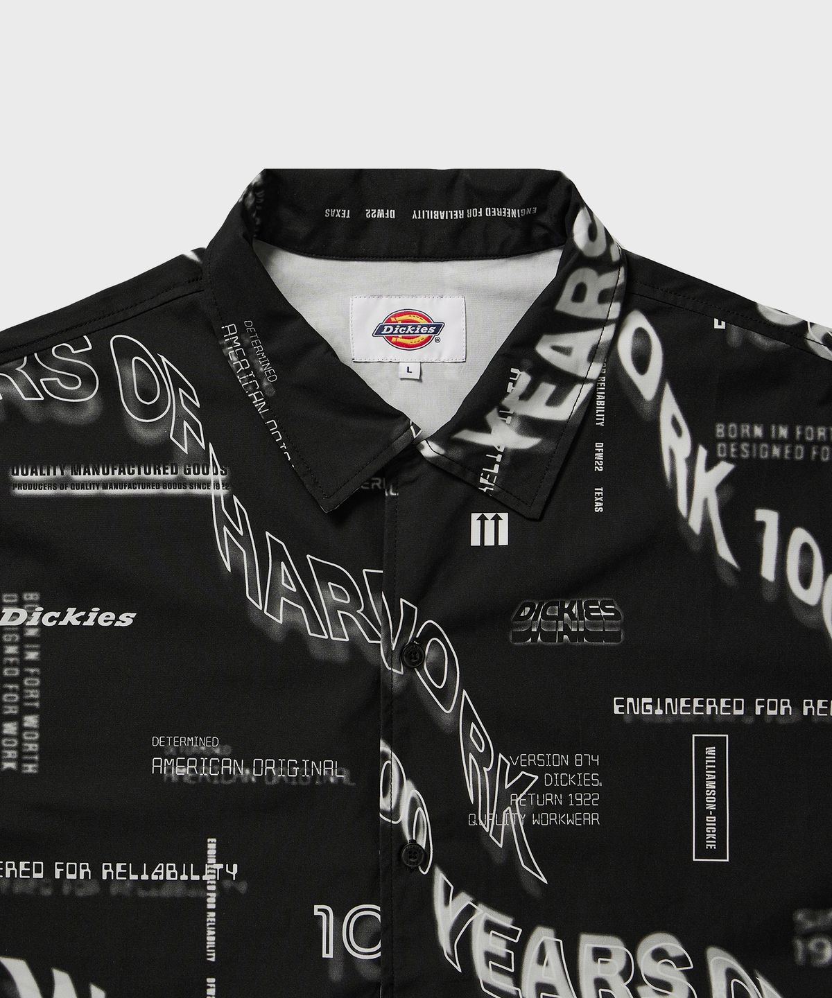 디키즈(DICKIES) 100주년 오버핏 셔츠 Black
