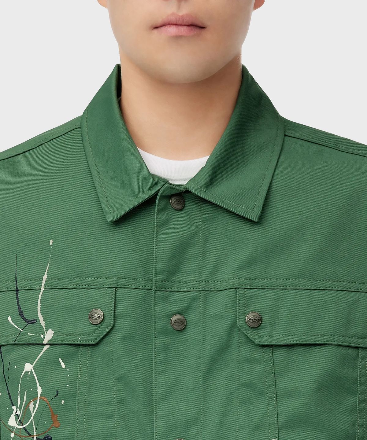 디키즈(DICKIES) 라이트 웨이트 릴렉스드 코튼 트윌 재킷 Dark Ivy