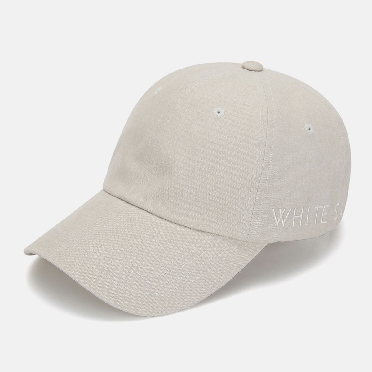 화이트샌즈(WHITE SANDS) 공용 레터링 로고 자수 볼캡 루카 (6 colors)