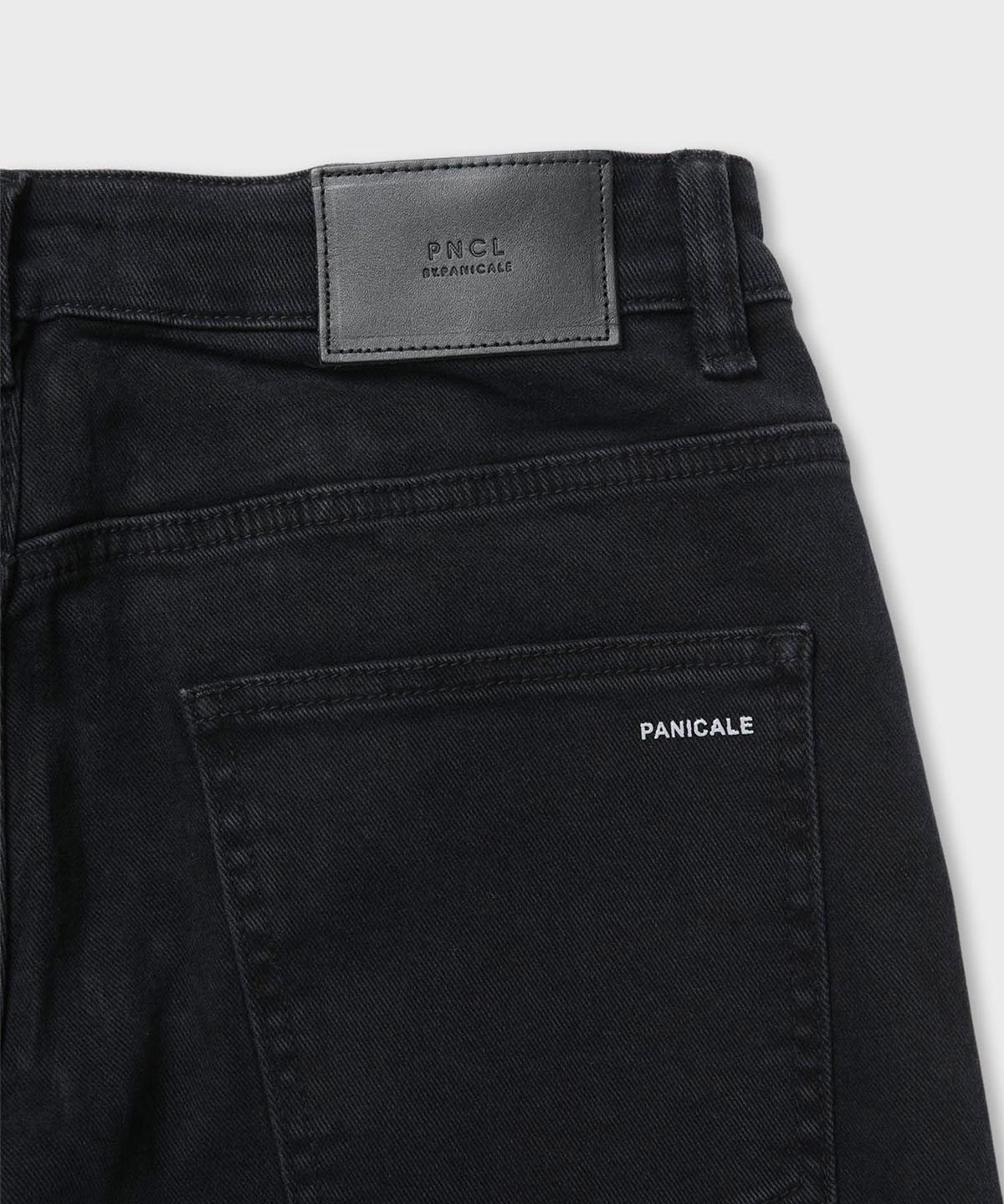 빠니깔레(PANICALE) 라이트 블랙 워시드 데님 팬츠 [블랙]