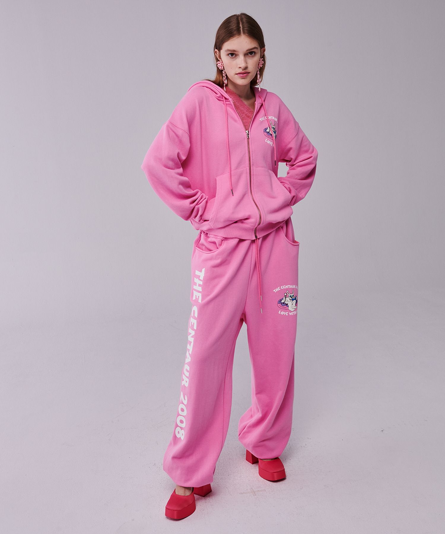 トップス kannna MUSINSA公式 | CENTAUR.KR HOODY ZIP UP DONUT RABBIT_PINK