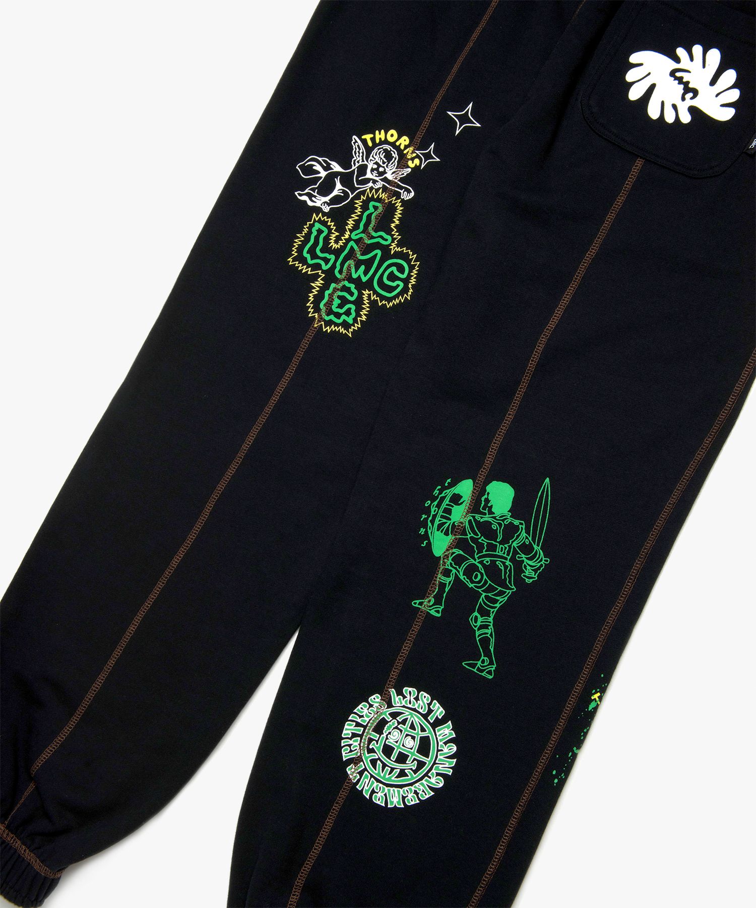 MUSINSA | LMC LMC THORNS COLLAGE CNTRST ST SWEATPANTS black
