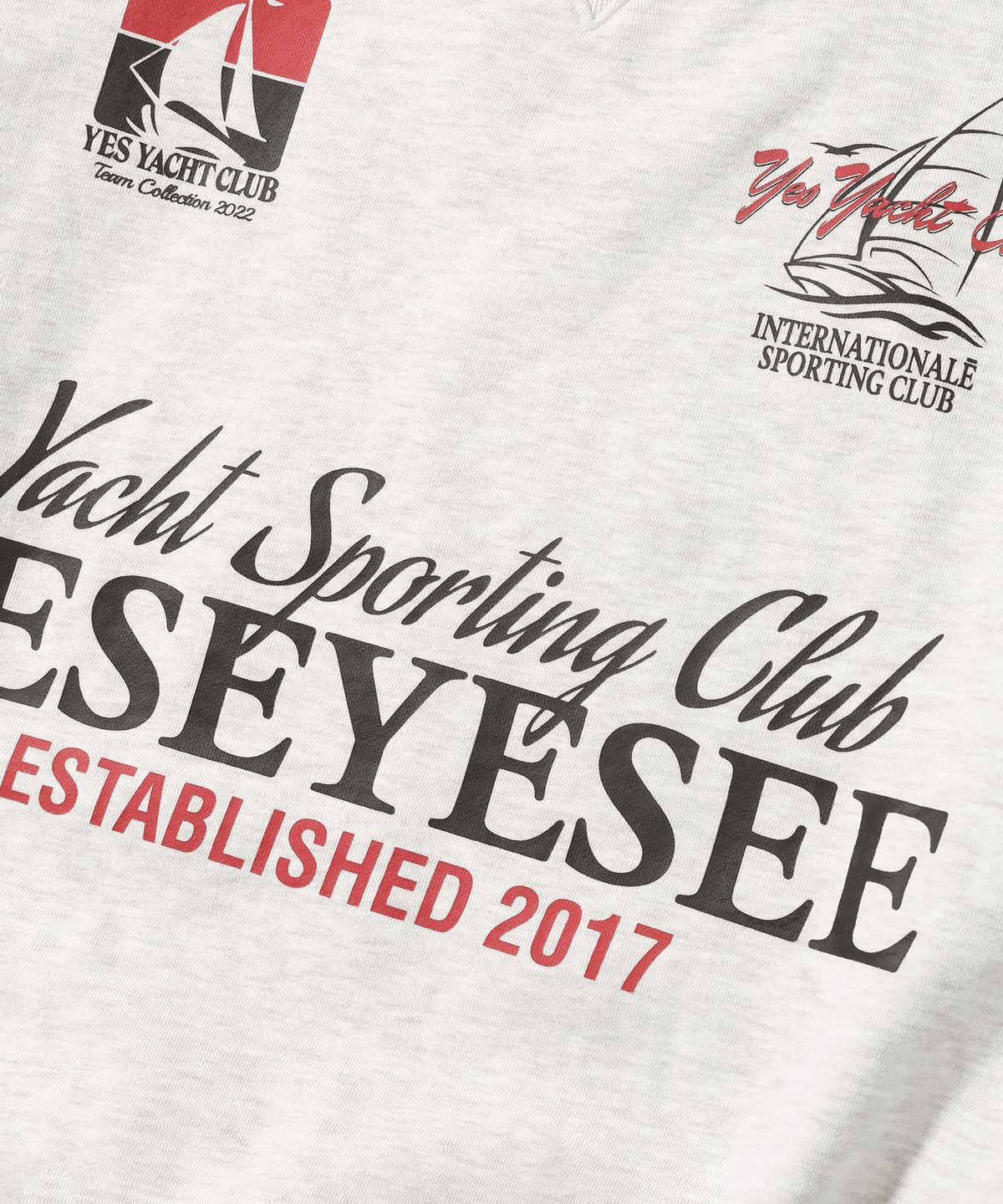 예스아이씨(YESEYESEE) Y.E.S Yacht Sweatshirt Light Grey