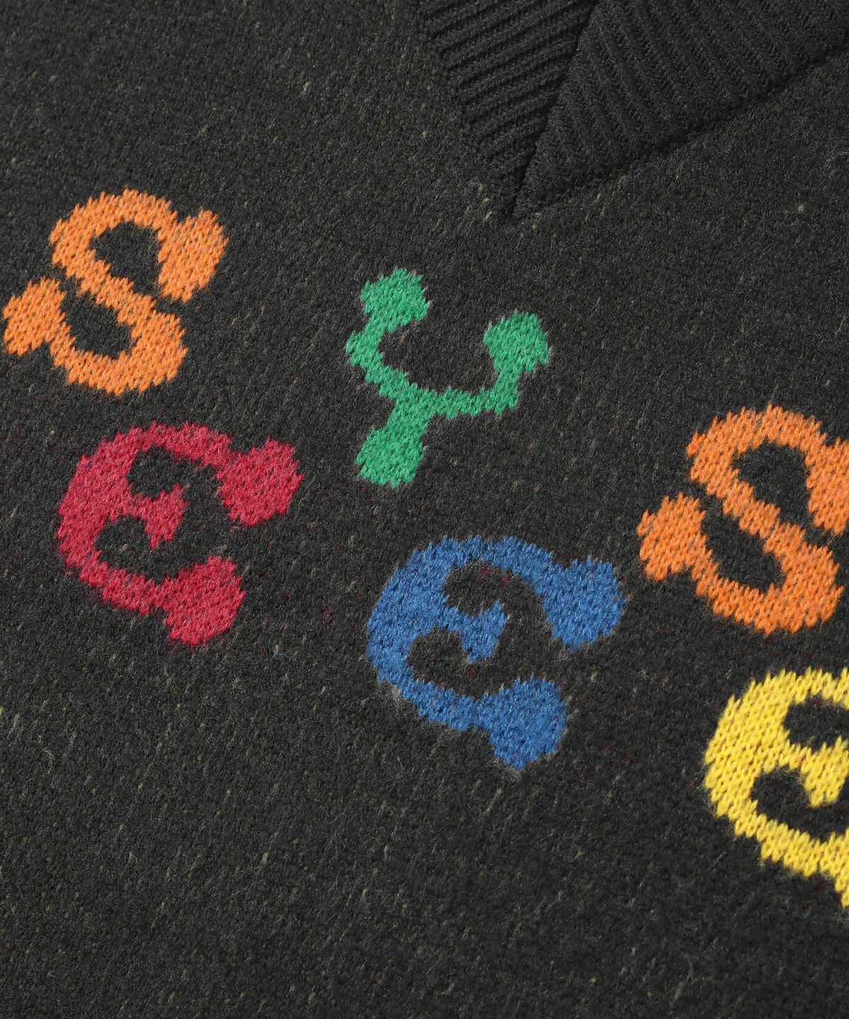 예스아이씨(YESEYESEE) Rainbow Knit Vest Navy