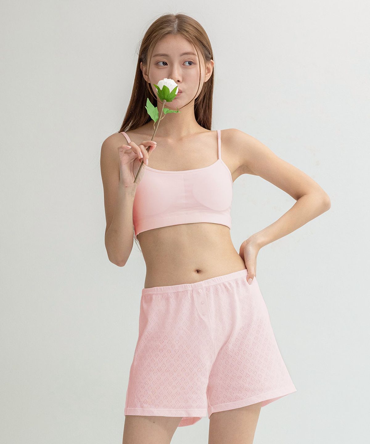 싸이클린(CYCLEAN) 노와이어 프리미엄 순면 여성 브라렛 (살구)