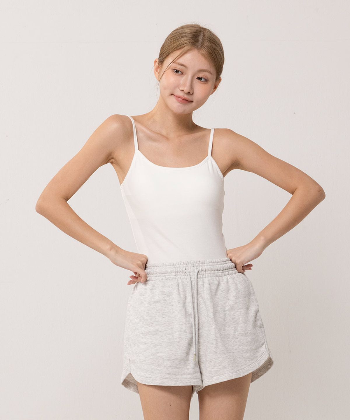 싸이클린(CYCLEAN) 노와이어 캡내장 브라탑 여성나시 (화이트)
