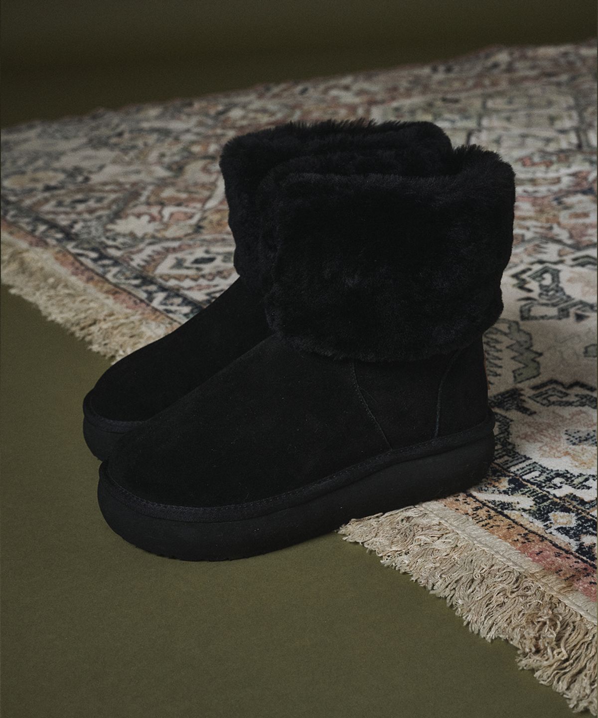 락피쉬웨더웨어(ROCKFISH WEATHERWEAR) CLOUDY FLATFORM FUR BOOTS(8inch) - 2color